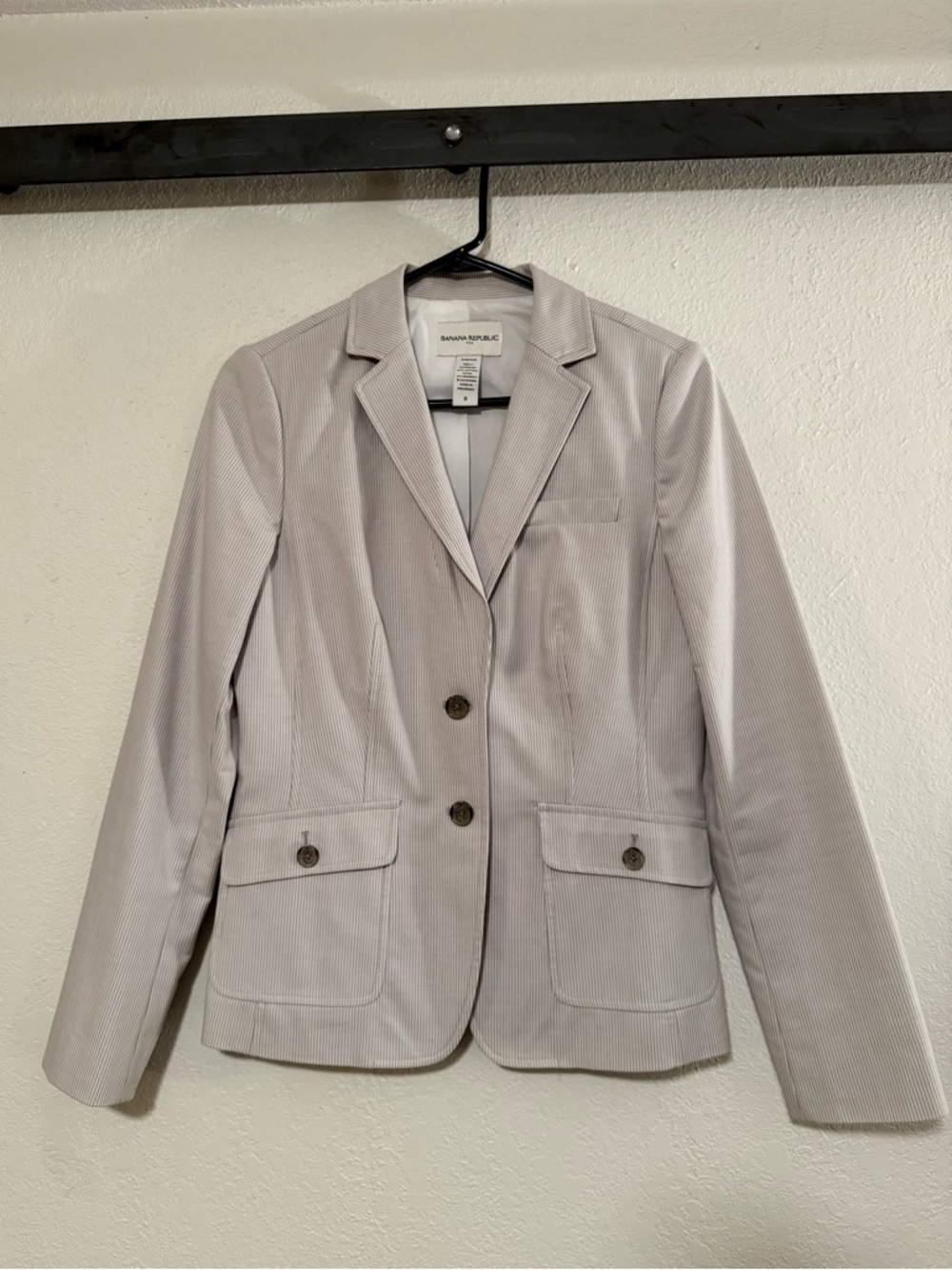 Banana Republic Light Gray Women's Tailored Blazer